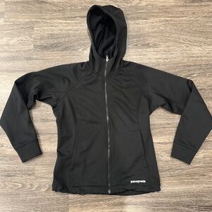 Patagonia slope style black zip up hoodie women’s small